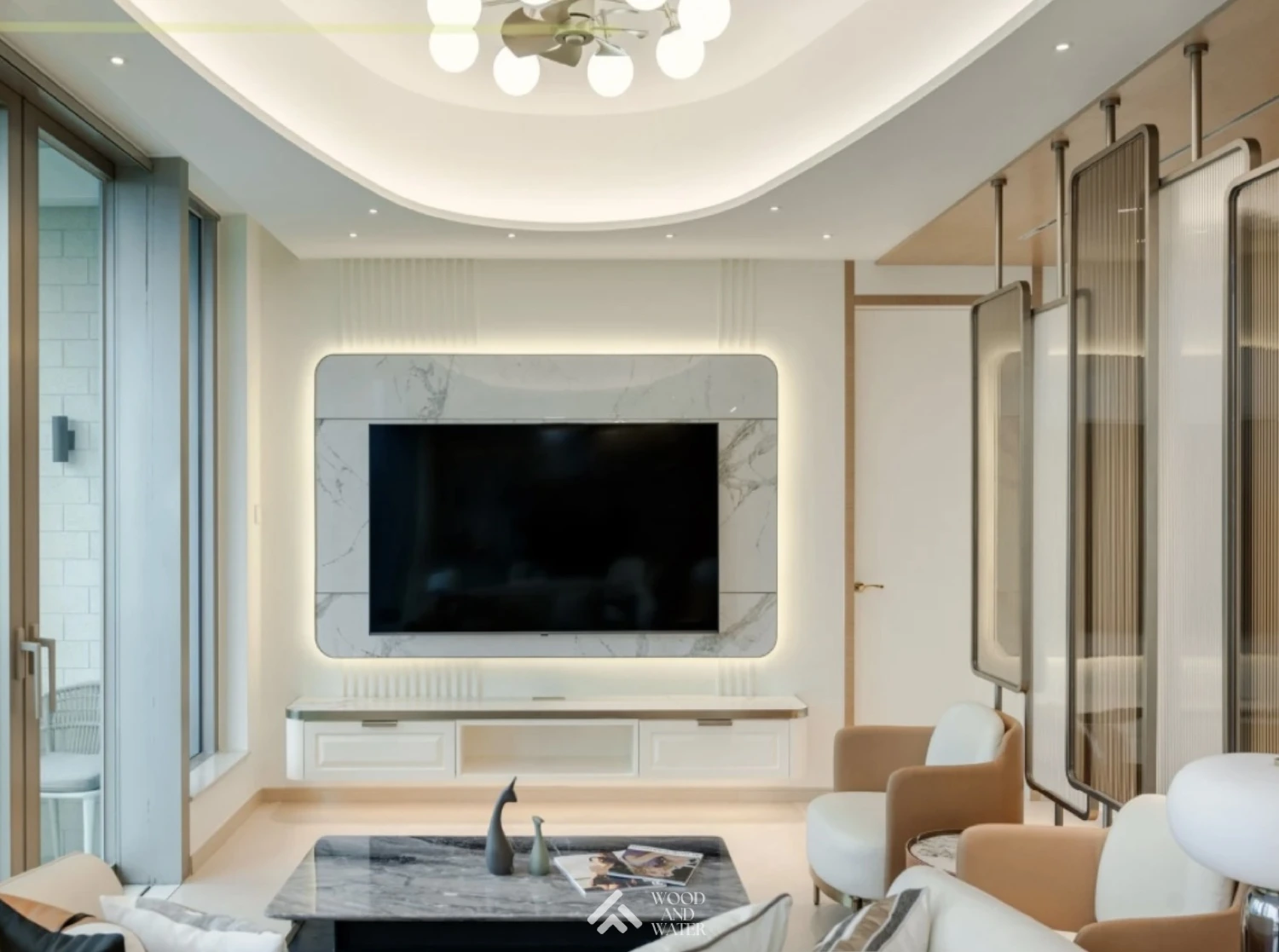 Ma On Shan Silversands living room by Wood and Water Engineering Limited